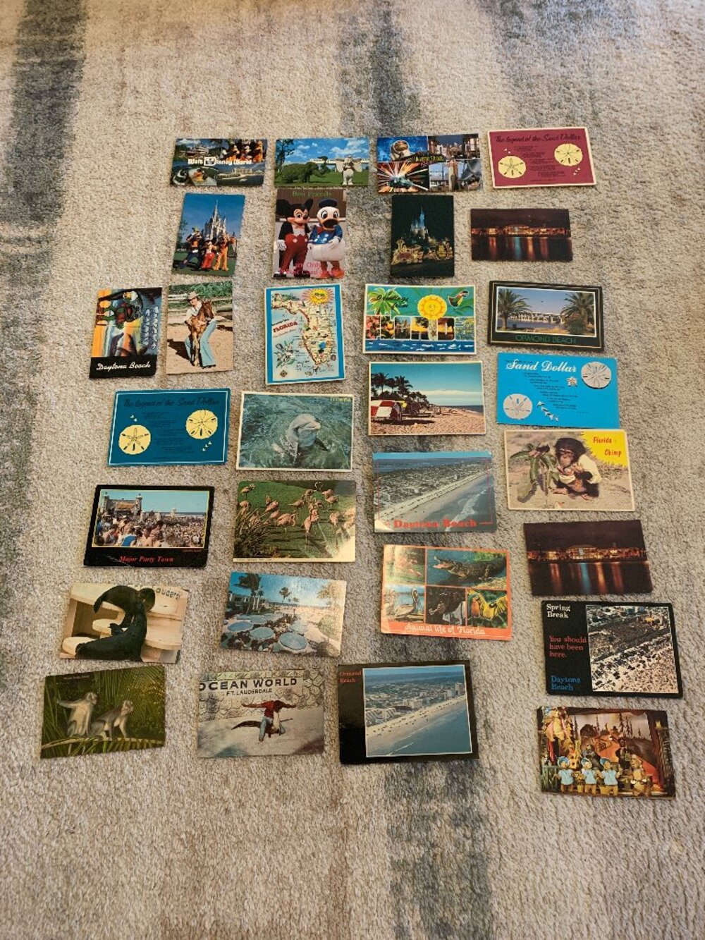Vintage Lot Of 30 70’s -80’s Disney World and Florida Post Cards